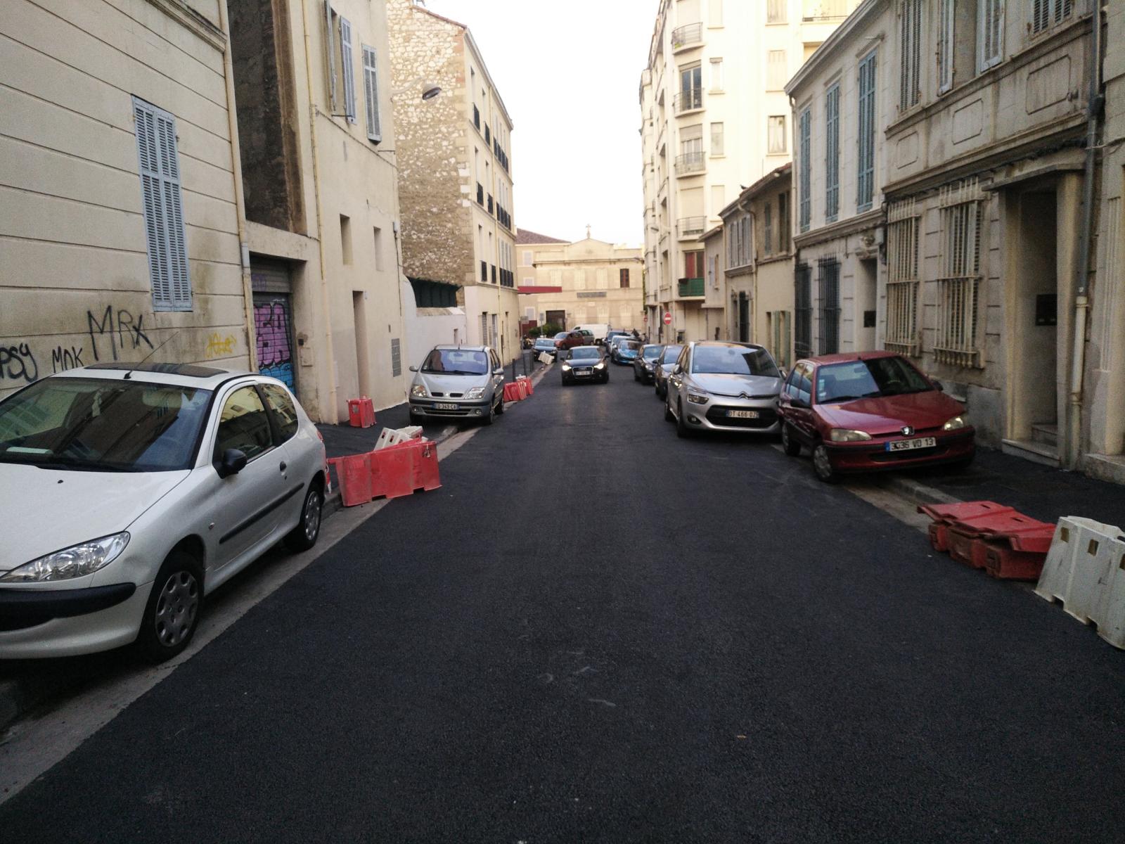 rue curie, Marseille, piste cyclable, double sens cyclable