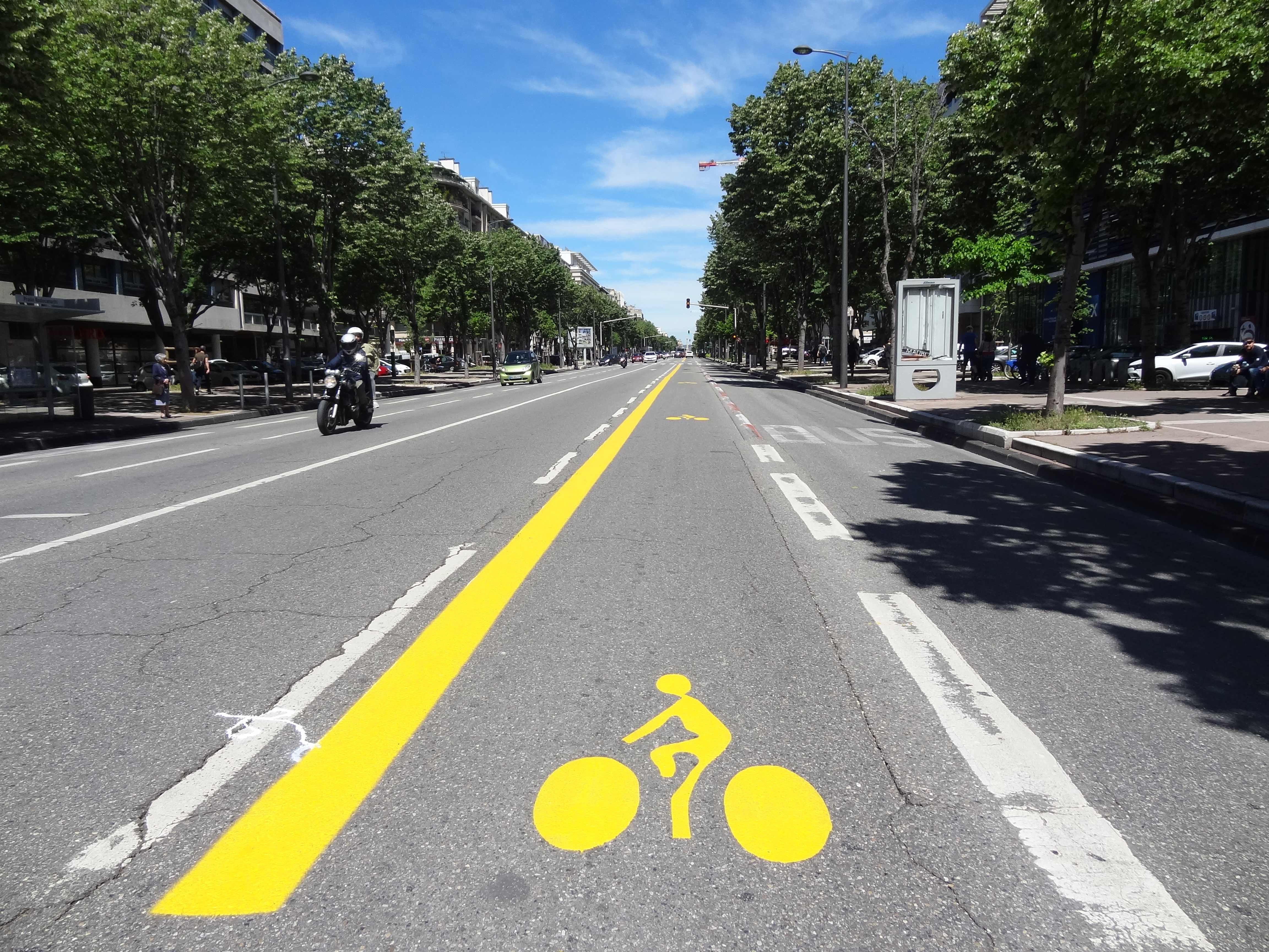 prado, pistes cyclables temporaires, marseille, vélos en ville