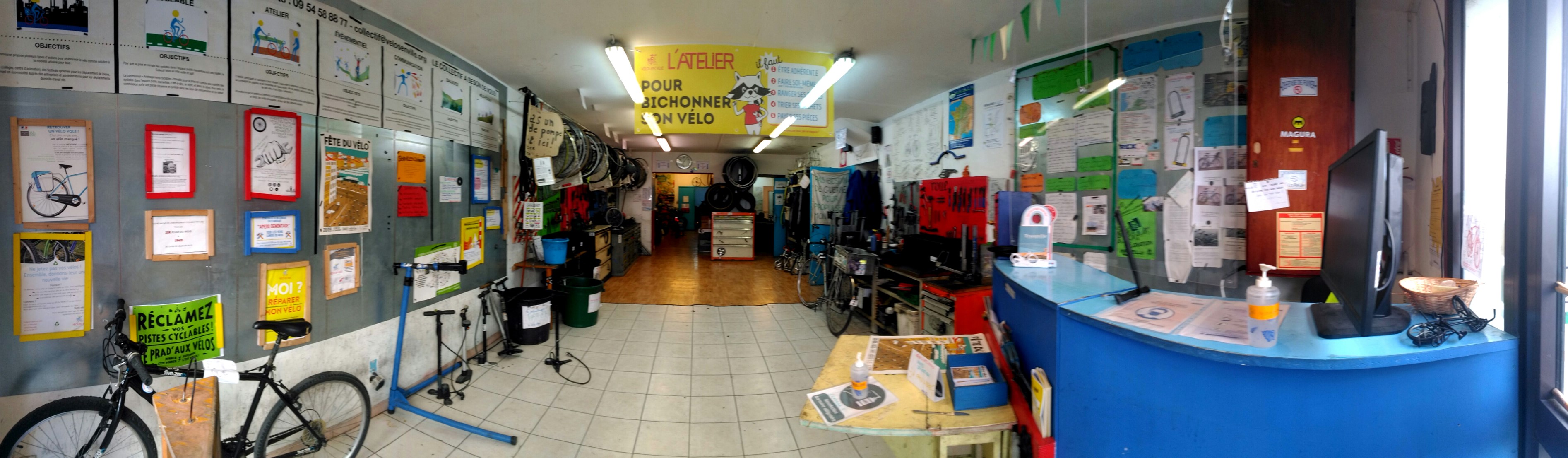 atelier, autoréparation, vélo en ville