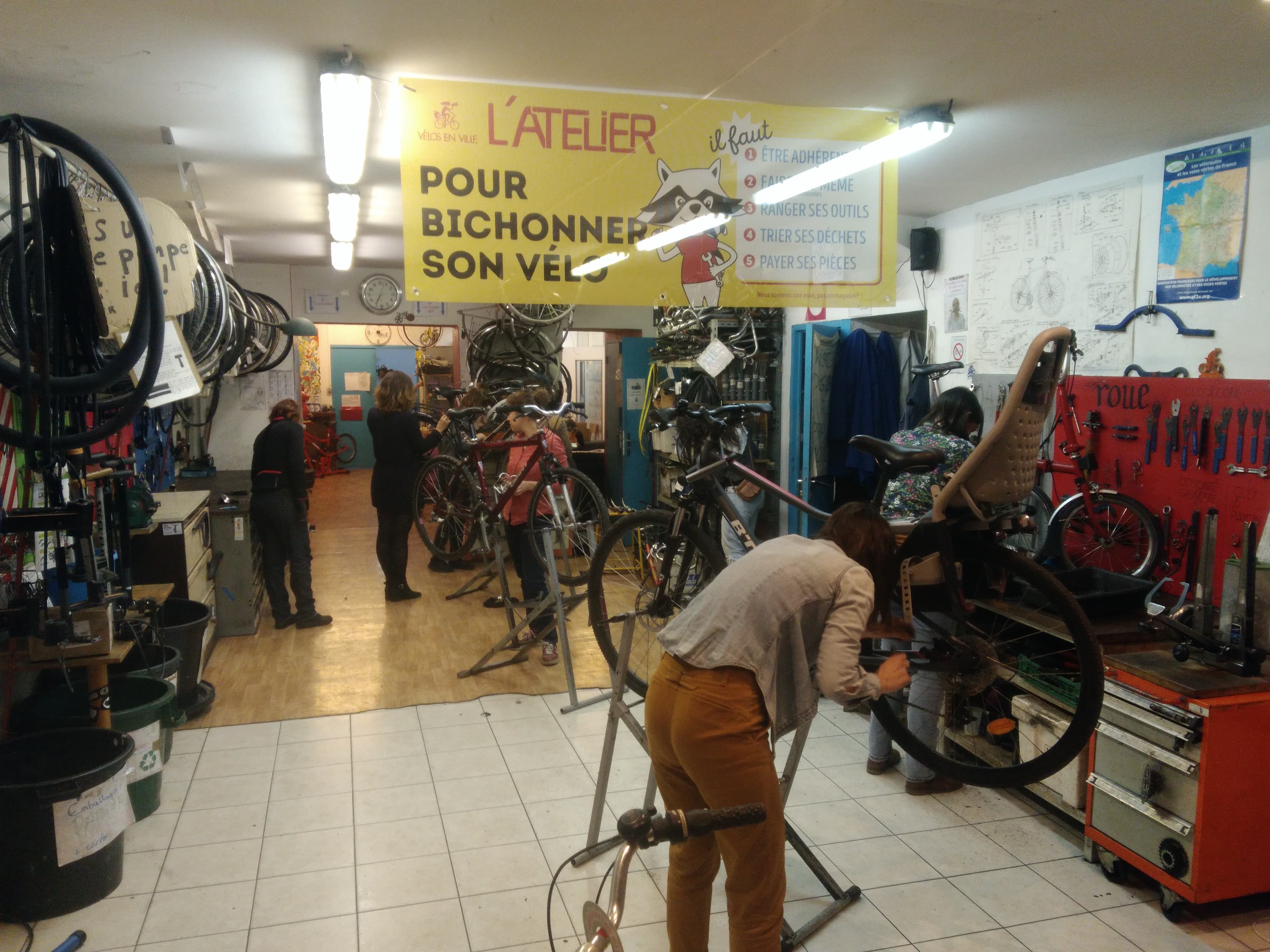 permanence en mixité choisie, vélo, mécanique