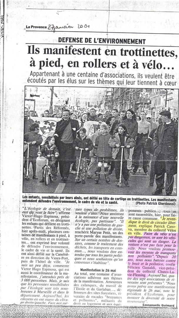 2001.01.27.La provence.ils manifestent à vélo 609x1080