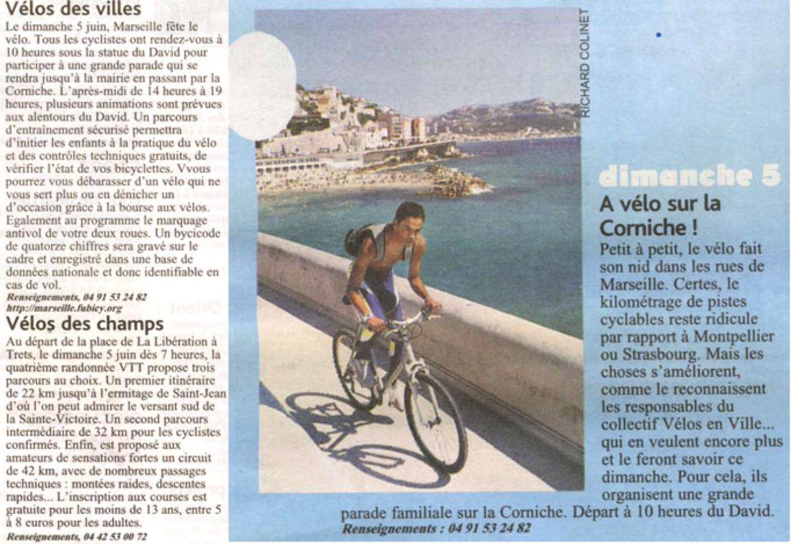 2005.06.01.Marseille lhebdo.A vélo sur la corniche 1571x1080