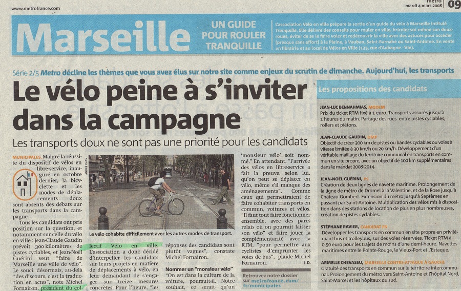 2008.03.04.Métro.Le vélo peine à sinvestir dans la campagne