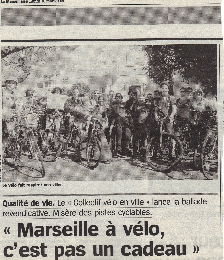 2009.03.16.La Marseillaise.Marseille à vélo cest pas un cadeau