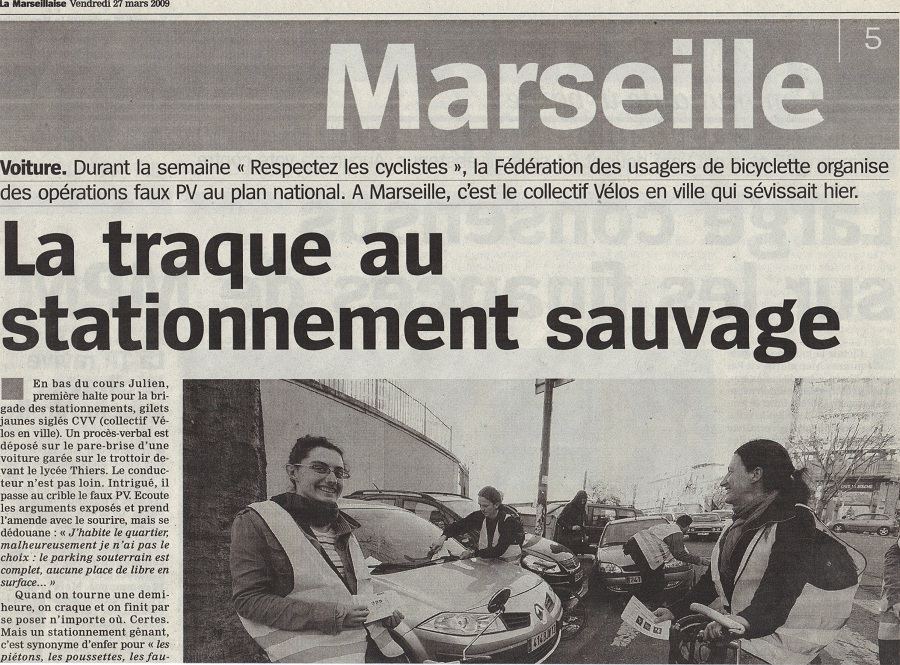 2009.03.27.La Marseilaise.La traque au stationnement sauvage