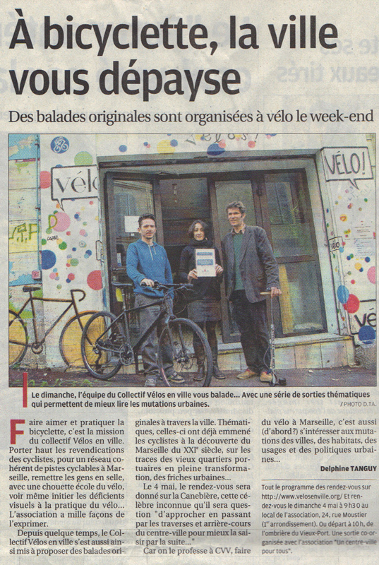 Collectif Vélos en Ville Balade urbaine Marseille Bicylette