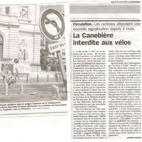 La Marseillaise Août 2012 - Collectif Vélos en Ville