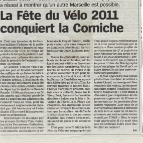 La Marseillaise 30 mai 2011 - Collectif Vélos en Ville