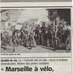 La Marseillaise, 16 mars 2009 - Collectif Vélos en Ville