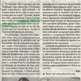 La Marseillaise 10 décembre 2008 - Collectif Vélos en Ville