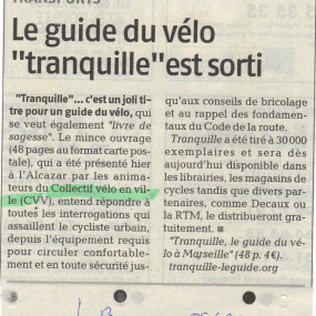 La Provence 6 mars 2008 - Collectif Vélos en Ville