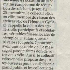 La Provence 19 novembre 2012 - Collectif Vélos en Ville