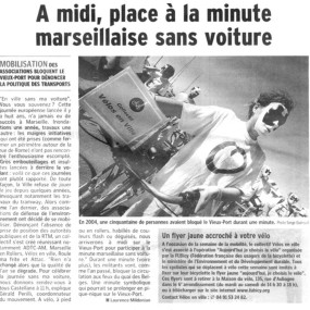 La Marseillaise 22 septembre 2005 - Collectif Vélos en Ville