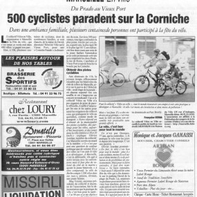 La Marseillaise 6 juin 2005 - Collectif Vélos en Ville