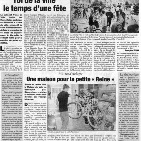 La Marseillaise 3 juin 2005 - Collectif Vélos en Ville