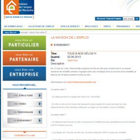 La Maison de l'emploi, 2 juin 2013 - Collectif Vélos en Ville
