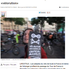 20 minutes, 2 juillet 2013 - Collectif Vélos en Ville