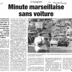 La Marseillaise, 23 septembre 2005 - Collectif Vélos en Ville