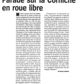 La Marseillaise, 2 juin 2014 - Collectif Vélos en Ville