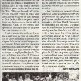 La Marseillaise, 21 septembre 2014 - Collectif Vélos en Ville