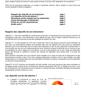 Permanence réservée aux femmes : compte-rendu de la réunion du 15 mai 2018 - Collectif Vélos en Ville