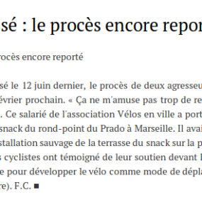 La Marseillaise, 4 décembre 2018 - Collectif Vélos en Ville